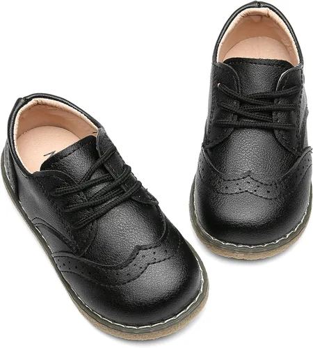 Miniatura 13 de DADAWEN - Zapatos de vestir para niña con cordones para uniforme de Oxford, cómodos, mocasines (niños pequeños)