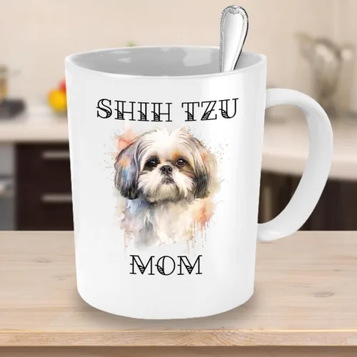 Miniatura 4 de generic Shih Tzu - Taza para mamá de perro, regalo para mamá de perro, taza para mascotas, retrato de Shih Tzu en acuarela, regalos para madres