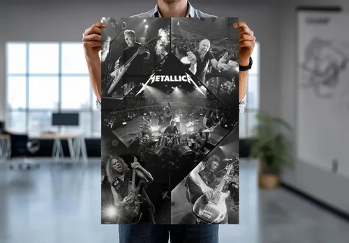 Miniatura 7 de POSTER STOP ONLINE Metallica - Póster musical impreso en vivo en blanco y negro (tamaño: 24 x 36 pulgadas) (póster laminado)