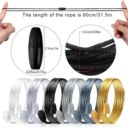 Miniatura 2 de 30 juegos de cordones de repuesto para collar con cierres separables, cordón de nailon para bricolaje y hebilla de plástico con hebilla de seguridad