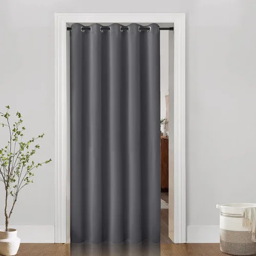 Miniatura 8 de Cortina de puerta para privacidad de puerta, cortina para puertas de armario para abrir armario de dormitorio, cortinas térmicas opacas para calor