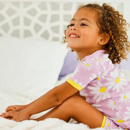 Miniatura 2 de HonestBaby Pijamas de 2 piezas para niñas, 100% algodón orgánico para bebés, niñas pequeñas (LEGACY)