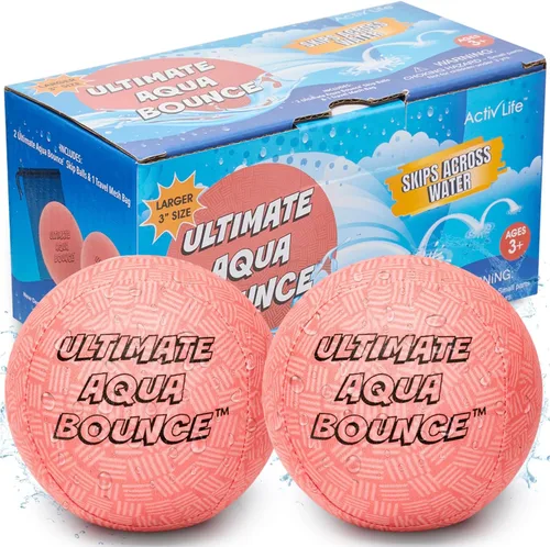 Miniatura 11 de Activ Life Ultimate - Paquete de 2 pelotas de salto de agua más grandes de 3 pulgadas, pelotas rebotadoras para diversión en la piscina y la playa