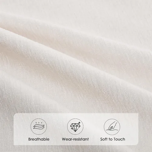 Miniatura 4 de Flouki Taburetes otomanos tapizados, otomanos de arco multifuncionales, taburetes de maquillaje de lujo, otomanas de felpilla para dormitorio
