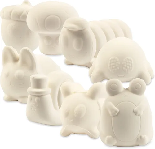 Miniatura 9 de Kit de manualidades Jumbo Squishy Toys (paquete de 8 criaturas de jardín) – Pinta tus propios Squishies de levantamiento lento para niños – Incluye