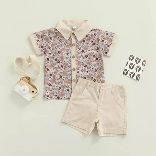 Miniatura 8 de MA&BABY Conjunto familiar de verano de 0 a 6 años a juego para hermanas, vestido de hermanas, camisa para hermano, lindo estampado floral
