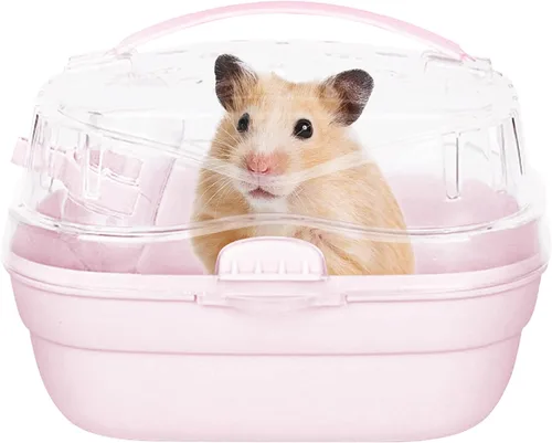 Miniatura 3 de KAMEIOU Jaula portátil de viaje para animales pequeños, hámster, erizo, conejillo de indias, para hámsters, erizos, hurones, conejillos de indias