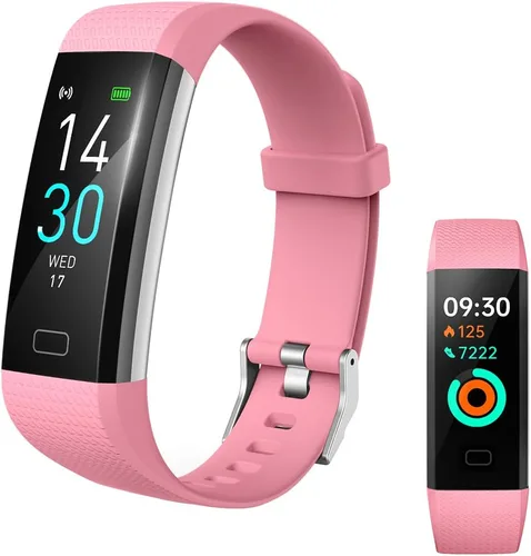 Miniatura 7 de Rastreador de actividad física con monitor de frecuencia cardíaca, contador de pasos/calorías, monitor de sueño, reloj inteligente, IP68, podómetro