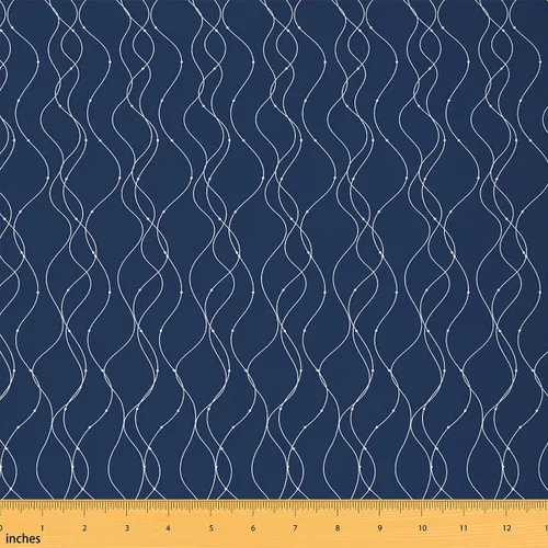 Miniatura 14 de The Yard - Tela geométrica y blanca de The Yard para niños, tela abstracta decorativa, impermeable, para exteriores, niños, niñas, adultos, a rayas