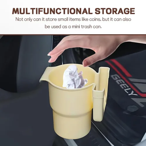 Miniatura 5 de Organizador de portavasos para automóvil, soporte para teléfono de bebidas 2 en 1, botella multifunción y soporte para teléfono para ventilación
