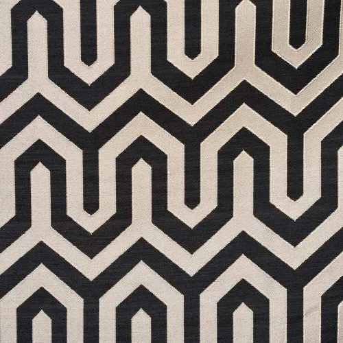 Lambrequin Kenya - Panel de cortina con forro jacquard pesado, color negro