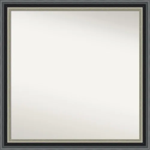 Miniatura 164 de Amanti Art Espejo de baño negro para sobre el fregadero, 23 x 23 pulgadas, espejo cuadrado negro Ashton, marco de madera tradicional mediano, se