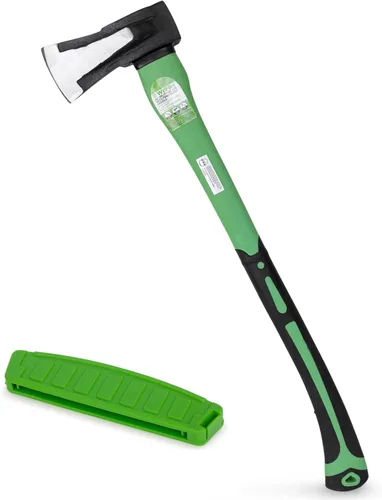 Miniatura 8 de WilFiks Hacha de división, hacha de campamento de 15 pulgadas para cortar y leñar madera y ramas, herramienta de mano de acero al carbono forjado