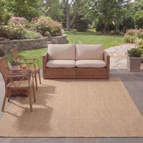 Miniatura 61 de SAFAVIEH Alfombra lavable al aire libre Courtyard Collection - 6'7" x 9'6", azul claro y gris claro, no desprende pelusa y fácil limpieza, ideal