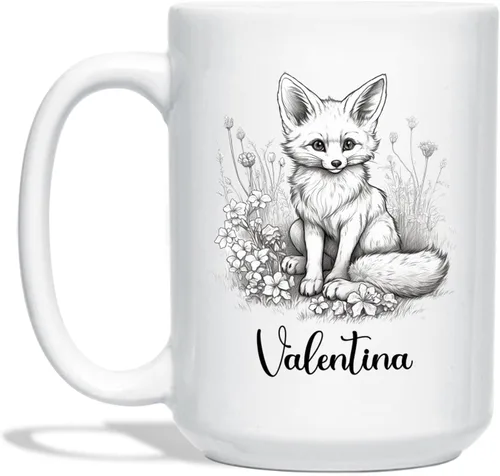 Miniatura 12 de Taza de café con nombre personalizado de oso de 11 y 15 onzas, taza de cerámica blanca con dibujo a lápiz de oso personalizado, regalo para niños
