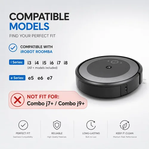 Miniatura 2 de 26 piezas de repuesto para iRobot Roomba i7 i7+ i3 i3+ i4 i4+ i5 i5+ i6 i6+ i8 i8+ E5 E6 E7 accesorios para aspiradora robot, 2 rodillos de goma 8