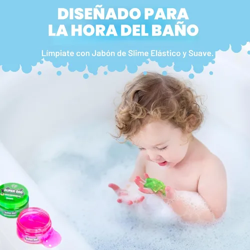 Miniatura 2 de Tub Works® Super Goo Bath Slime™ - Jabón Slime Juguete de Baño para Niños, Paquete de 6 Jabón Slime Elástico y Suave para Baño de Niños Pequeños