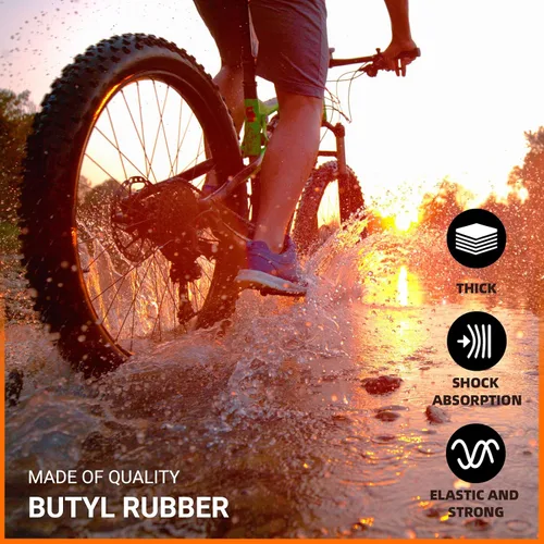 Miniatura 3 de CALPALMY Tubos interiores de bicicleta de neumático grueso de 20 x 4.0, 24 x 3.0, 26 x 4.0 con válvula Schrader de 1.260 in, aptos para bicicletas