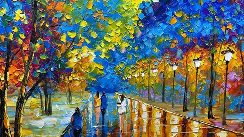 Miniatura 8 de Tyed Art - Pinturas al óleo de 24 x 48 pulgadas sobre lienzo, arte 100% pintado a mano, obra de arte contemporánea, obra de arte abstracta, arte
