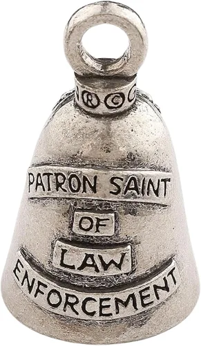 Miniatura 2 de Guardian Bell Campana religiosa de buena suerte con llavero y bolsa de regalo de terciopelo negro Campana de motocicleta Peltre sin plomo