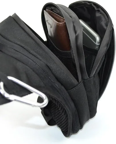 Miniatura 4 de Riñonera de cintura para hombres y mujeres, 00-negro gris, Casual