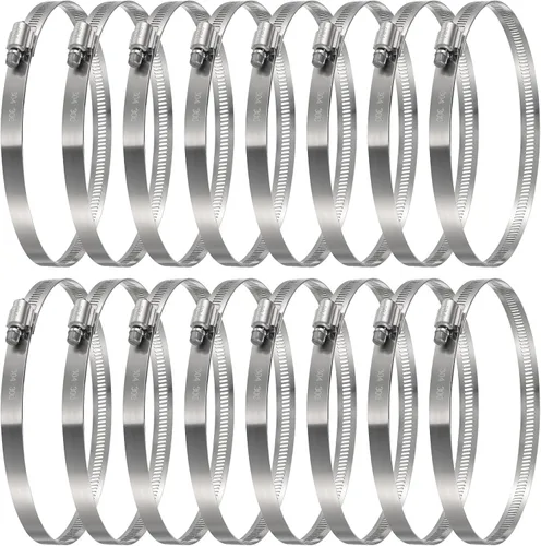 Miniatura 9 de Boao 4 abrazaderas de conducto de acero inoxidable 304 ajustables de 10 pulgadas para tubería, enfriador intermedio, fontanería, tubo y línea