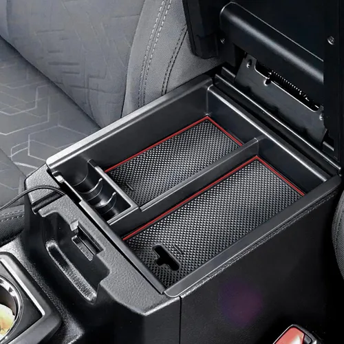 Miniatura 8 de JDMCAR Bandeja organizadora de consola central compatible con accesorios Toyota Tacoma 2016-2022 2023, contenedor de inserción de reposabrazos, caja
