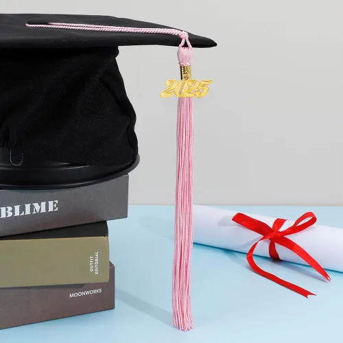 Miniatura 58 de Borla 2025, 1 unidad, borla de graduación para graduados 2025, borla 2025 con dijes de fecha dorada 2025 para fiestas de graduación, ceremonias