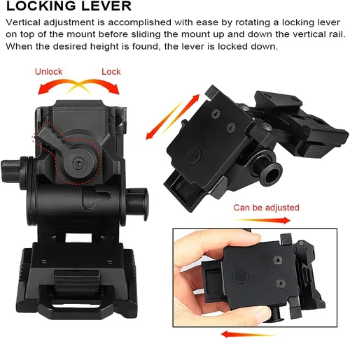 Miniatura 2 de Gafas de visión nocturna NVG montaje para casco de metal L4G24 PVS15/18 Negro