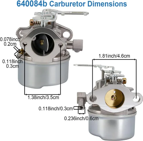 Miniatura 2 de Carburador 640084B para Máquina quitanieves Tecumseh de 5CV MTD 632107A 632107 640084B 640084A Toro 521, HSSK40 HSSK50 HS50 LH195SA – Carburador