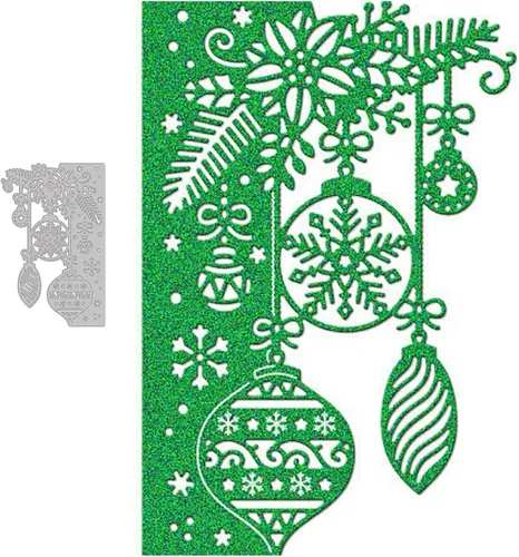 Miniatura 19 de Lapoo Troquel de corte de metal de Navidad para álbumes de recortes, marco de fondos 3D, troqueles de corte, bricolaje, álbum, decoración