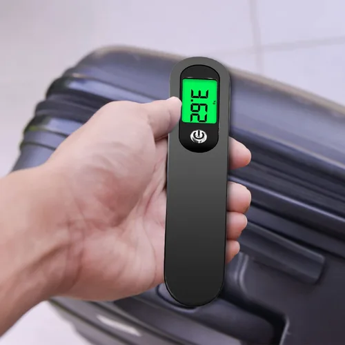Miniatura 5 de Raabiko Báscula digital de equipaje, báscula digital portátil para equipaje con capacidad de 110 libras, batería incluida, color negro