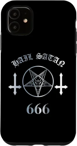 Miniatura 8 de iPhone 16 Upside Down Cross Satanic Pentagram Hail Satan 666 Case