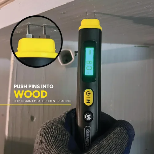 Miniatura 4 de General Tools - MMP100 - Medidor de humedad digital compacto – Herramienta con pin detecta la humedad en madera y materiales de construcción
