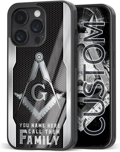 Miniatura 11 de Fundas de teléfono personalizadas con nombre de hermano masónico, regalos de mampostería gratis para hombres para iPhone 11 12 13 14 15 16 Pro Max
