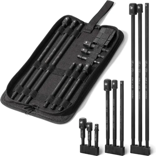 Miniatura 9 de Juego de adaptadores de enchufe de impacto Bates, 3 piezas, 1/4", 3/8" y 1/2", con soporte