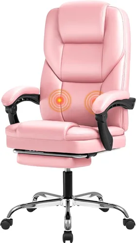 Miniatura 9 de Furmax Silla de oficina ejecutiva con reposapiés, silla de oficina grande y alta, sillas ergonómicas de escritorio de oficina en casa, silla Marrón
