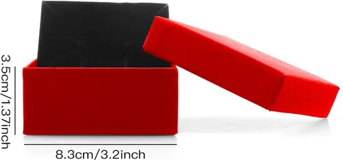 Miniatura 7 de Caja de regalo para collar y aretes, caja de regalo, 12 cajas de regalo cuadradas de cartón para joyas, caja de regalo de papel de cartón relleno
