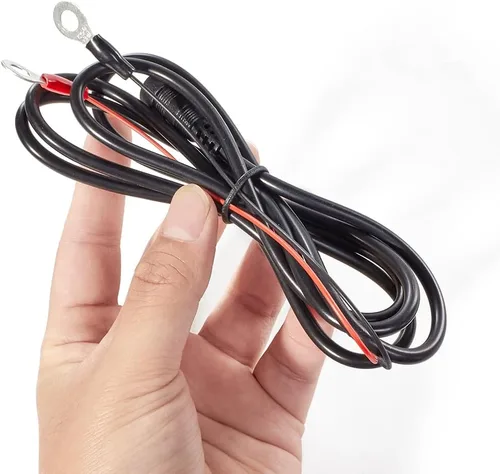 Miniatura 4 de Cable de alimentación de escudo eléctrico de 4.6 pies para casco con calefacción, cable de alimentación para visera