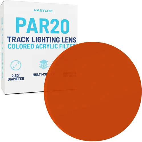 Miniatura 9 de KastLite Filtro de Cabeza de Luz de Riel de Halo Ámbar – Lente de Bombilla Acrílica MR11 WAC – Cubierta de Repuesto para Accesorios de Techo, Focos