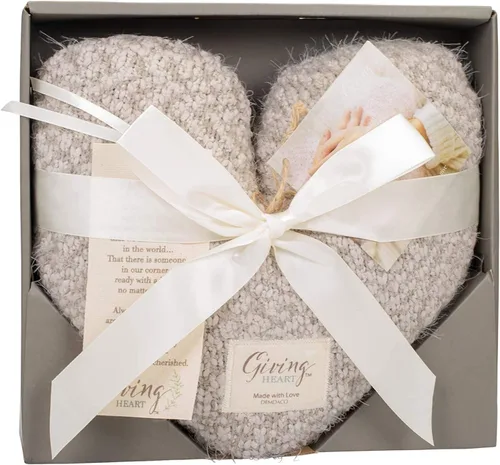 Miniatura 5 de DEMDACO Giving Collection - Almohada de corazón ponderada gris topo gris pardo para ropa de cama, almohada decorativa, idea de regalo significativa