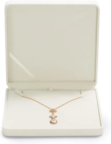 Miniatura 2 de Oirlv Caja de regalo de collar grande de terciopelo Collar de perlas Caja de joyería blanca