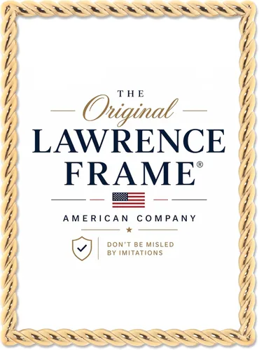 Miniatura 2 de Lawrence Frames Marco de metal con diseño de cuerda, 5x7, dorado