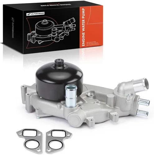 A-Premium Bomba de agua para motor con termostato + junta + polea [OHV 8Cyl, 5.7L 6.0L] Compatible con Chevy 97-04 Corvette, 98-02 Camaro y Pontiac