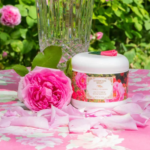 Miniatura 3 de Camille Beckman Crema de terapia de manos de glicerina, agua de rosas de glicerina, 8 onzas