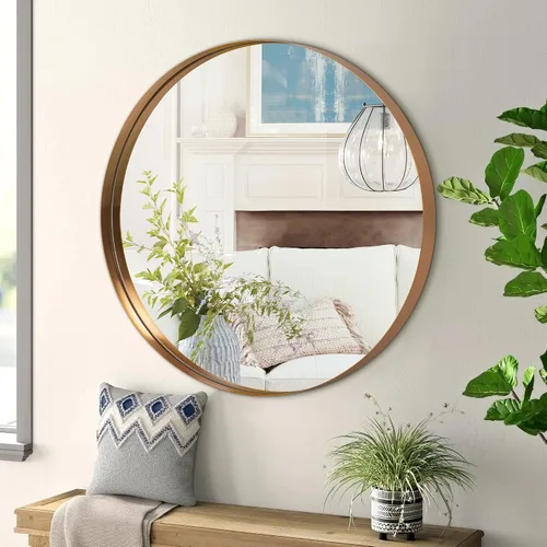 Miniatura 33 de NicBex Espejo de tocador de baño de 32 x 22 pulgadas, espejo de pared con marco de aleación para tocador de baño, dormitorio, pasillo y decoración