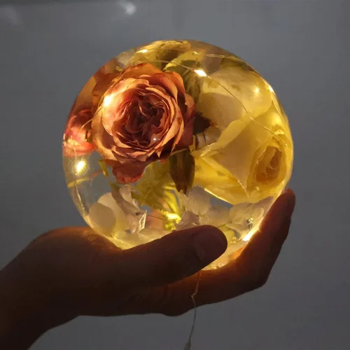 Miniatura 6 de Molde de resina de esfera grande de 4 pulgadas, diseño de una sola pieza 3D de bola redonda moldes de silicona para arte de resina, resina epoxi