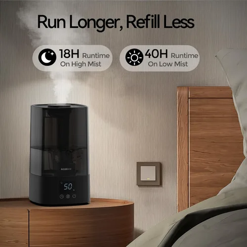 Miniatura 3 de ROSEKM Humidificadores automáticos para dormitorio, habitación grande, humidificador de niebla fría de 4.5 L para el hogar y la planta