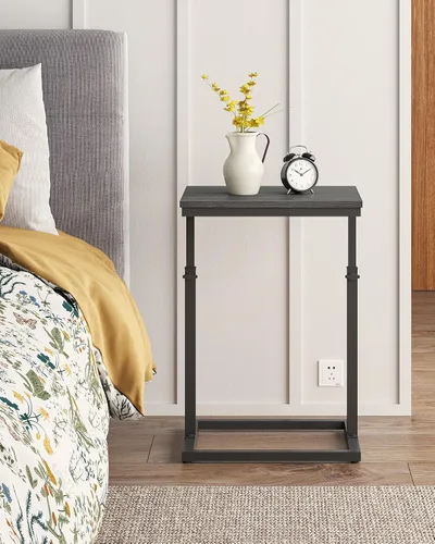 Miniatura 6 de TUTOTAK Mesa auxiliar, mesa auxiliar, mesa de sofá alta, mesa de sofá, sala de estar, dormitorio, negro TB01BK083P