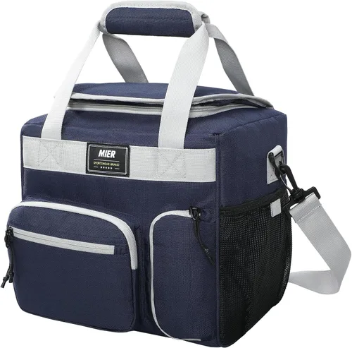 Miniatura 15 de MIER Bolsa enfriadora suave extra grande de 30 litros con abridor de botellas para camping, playa, barbacoa, comestibles, golf, a prueba de fugas